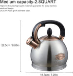 Load image into Gallery viewer, Tea Kettle -2.8 Quart Tea Kettles Stovetop Whistling Teapot Stainless Steel Tea Pots for Stove Top Whistle Tea Pot
