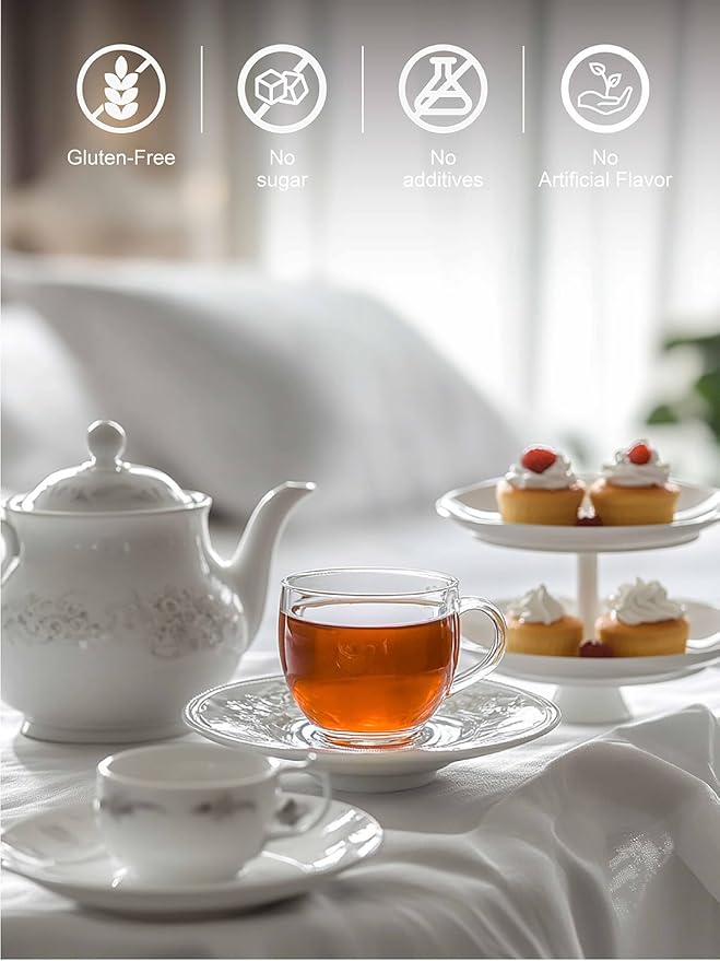 TeeLux Peach Ginger Black Tea, Mellow Black Tea with Spicy Ginger & Peach Flavor, Caffeinated, 100 Count