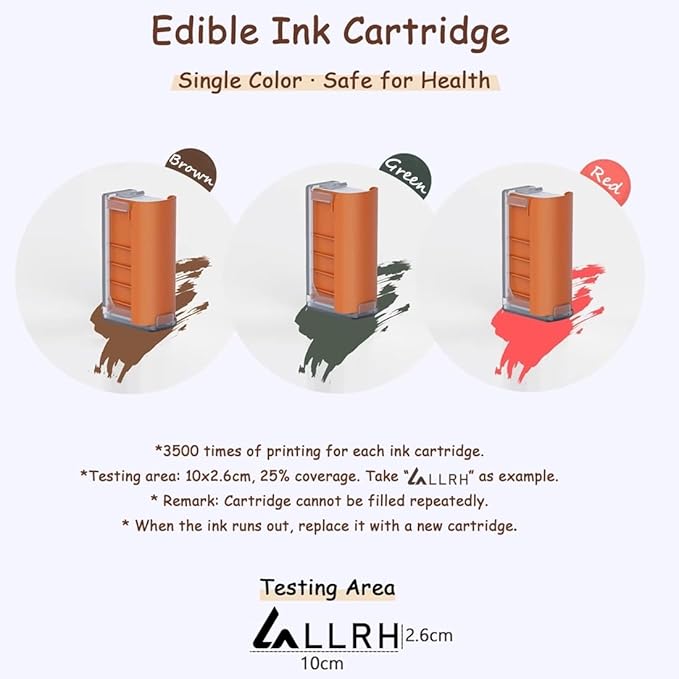 LLRH Latte Art Food Printpen DIY Image for Coffee Beer Cocktails Macaron Cookie, Bluetooth, for Home, Small Shops (DarkGreen)