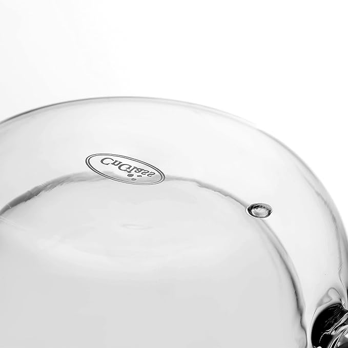 CNGLASS 10oz Double Walled Glass Coffee Mugs(2-pack),Clear Coffee Cups with Handle,Glass Espresso Mugs for Latte,Cappuccino,Tea