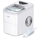 Load image into Gallery viewer, Silonn Ice Makers Countertop, 9 Bullet Ice Cubes Ready in 6 Minutes, 26lbs in 24Hrs Portable Ice Maker Machine Self-Cleaning, 2 Sizes of Bullet-Shaped Ice for Home Kitchen Office Bar Party, White