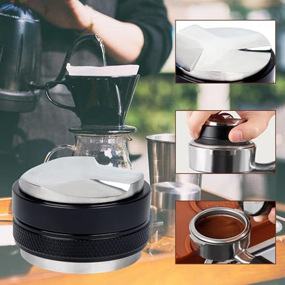 53mm Coffee Distributor,Dual Head Coffee Tamper,Espresso Distribution Tool,Adjustable Depth- Professional Espresso Distributor Leveler Tool Fits for 54mm