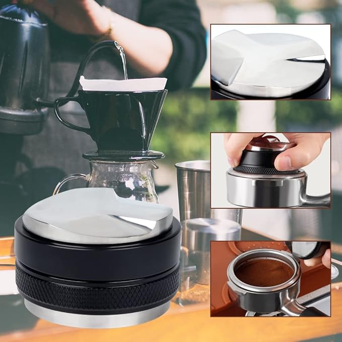 51mm Coffee Distributor,Dual Head Coffee Tamper,Espresso Distribution Tool,Adjustable Depth- Professional Espresso Distributor Leveler Tool Fits for 51mm