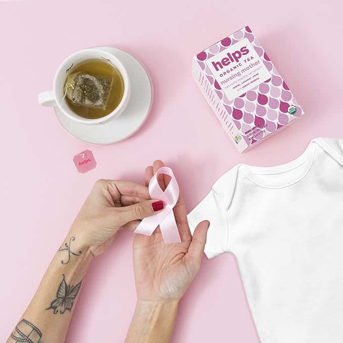 HELPS TEAS | Helps Nursing Mother Tea | Organic herbal blend of fennel, caraway, anise and lemon verbena that will help you during your breastfeeding period | 16 Tea Bags |
