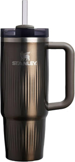 Load image into Gallery viewer, STANLEY Quencher H2.0 Tumbler with Handle and Straw 30 oz | Flowstate 3-Position Lid | Cup Holder Compatible for Travel | Insulated Stainless Steel Cup | BPA-Free | Fluted Gunmetal Shine