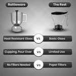 Load image into Gallery viewer, Rattleware Glass Cupping Brewer 300ml – Heat Resistant Specialty Coffee Brewer for Professional Baristas and Home Use, Clear Flavor Extraction, Durable Glass Construction, Easy Pouring and Cleaning