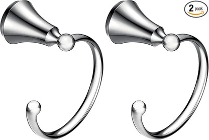 Moen YB5286CH Wynford Bathroom Hand -Towel Ring, Chrome (Pack of 2)