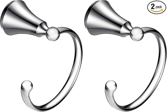 Moen YB5286CH Wynford Bathroom Hand -Towel Ring, Chrome (Pack of 2)