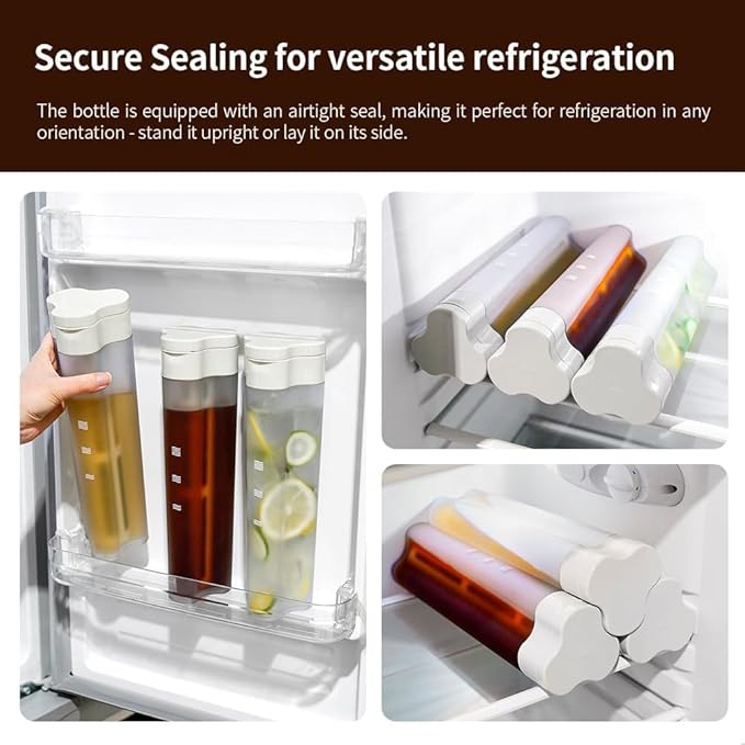 watchget 600ml/20oz Portable Cold Brew Coffee Maker with 300-Mesh Fine Filter & Airtight Seal, Leak-Proof Geometric Petal Design for Home Use, Iced Tea and Coffee Brewer Space Saving Pitcher