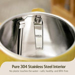 Load image into Gallery viewer, Hazel Quinn X Eduardo Recife Electric Kettle - 1200W Fast Water Boiling, 1.7L/57oz, All 304 Stainless Steel Interior, BPA-Free, Auto Shut-Off, Cordless Retro Teapot with Thermometer - Floral Patterned