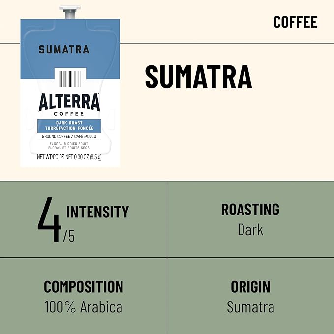 Flavia Alterra Sumatra Freshpacks works only with Flavia Brewers, Dark Roast (Case of 100)