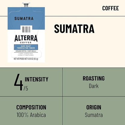 Flavia Alterra Sumatra Freshpacks works only with Flavia Brewers, Dark Roast (Case of 100)