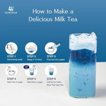 Load image into Gallery viewer, Suwirun Organic Blue Thai Tea 25 Bags – Naturally Blue Butterfly Pea Tea – Floral Aroma with Vanilla &amp; Green Tea – Great for Hot, Iced &amp; Milk Tea