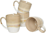 Load image into Gallery viewer, Bosmarlin Ceramic Coffee Mug Set of 4, 17 Oz, Coffee Cups with Big Handle, Microwave Safe, Unique Reactive Glaze