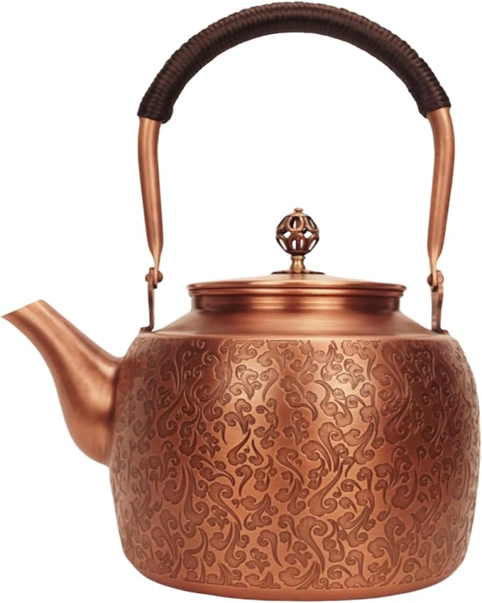 Kkekos Handmade Copper Kettle Copper Teapot for Stovetop 2000ml (Type3)