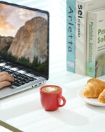 Load image into Gallery viewer, Hasense 7 Ounce Cappuccino Cups Set of 4 Perfect for Latte, Americano, Cafe Mocha and Tea, Ceramic Coffee Cups Ideal for Party Cafe Home and Kitchen, Microwave and Dishwasher safe, Red