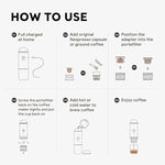 Load image into Gallery viewer, Rich Crema Portable Electric Espresso Coffee Maker, Fast self-heating 2 IN 1 Extraction System Espresso Machine,Support Ground Coffee and NS capsule, for Travel,Car,Hiking,Climbing（Black）