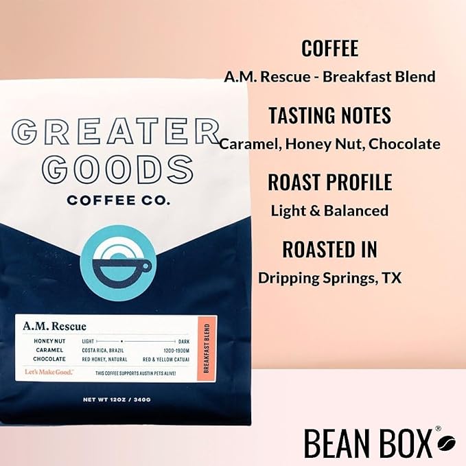 Bean Box Sampler - Roasted by Greater Goods Co., 2-Pack, Whole Bean Coffee, Gourmet Coffee