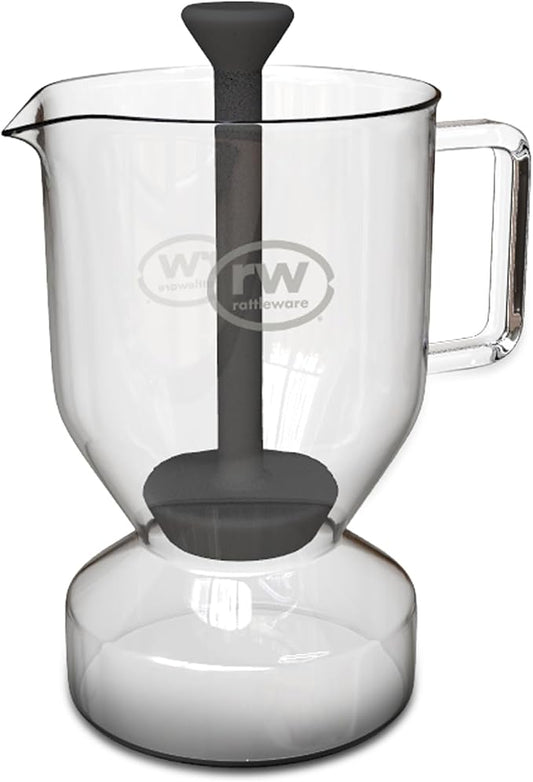 Rattleware Glass Cupping Brewer 300ml – Heat Resistant Specialty Coffee Brewer for Professional Baristas and Home Use, Clear Flavor Extraction, Durable Glass Construction, Easy Pouring and Cleaning