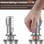 Load image into Gallery viewer, PUSEE 51mm Espresso Coffee Tamper,Premium 30lb Calibrated Espresso Tamper Upgrade Coffee Tamper with Spring Loaded, Stainless Steel Ground Tamper for Barista Home Coffee Espresso Accessories