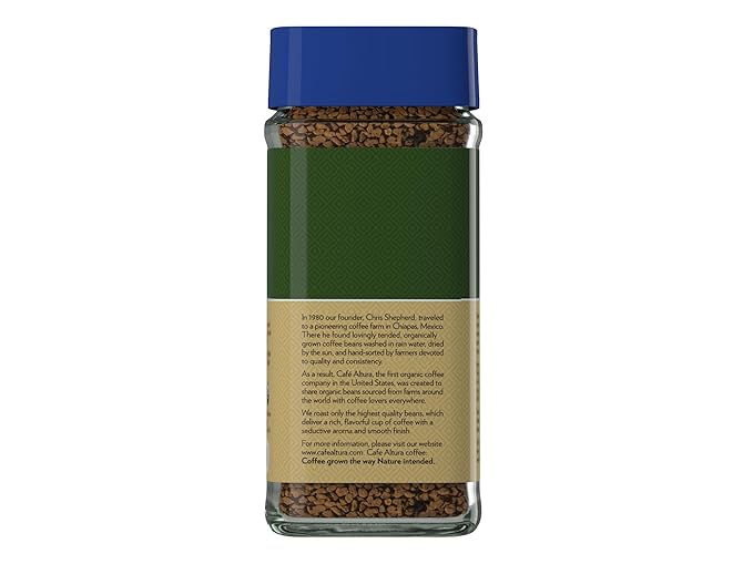 Cafe Altura Decaf Freeze Dried Instant Organic Coffee, 3.53 oz Jar (Pack Of 2)