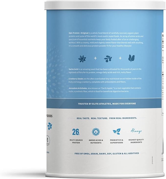 Sprout Living Plant Based Protein & Superfoods Powder, Original, Unflavored | Organic Protein Powder, Vegan, Non Dairy, Non-GMO, Gluten Free, Sugar Free, Perfect Keto Drink Mix (2 lb)