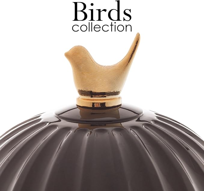 WOLFF - Bird Thermal Coffee Carafe - Hot or Cold Drinks, Plastic Exterior and Glass Insulation Lining Flask Coffee Dispenser, Thermal Bottle for Beverages, Tea and Water Pitcher- Black, 34floz/1L