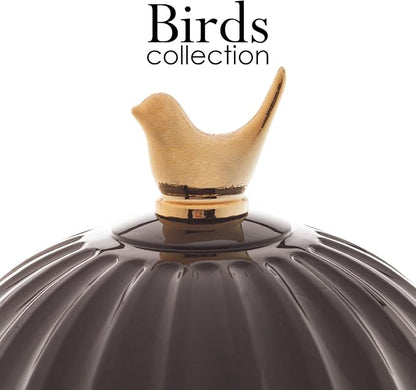 WOLFF - Bird Thermal Coffee Carafe - Hot or Cold Drinks, Plastic Exterior and Glass Insulation Lining Flask Coffee Dispenser, Thermal Bottle for Beverages, Tea and Water Pitcher- Black, 34floz/1L