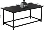 Load image into Gallery viewer, SAYGOER Black Coffee Table Simple Modern Rectangular Center Table Open Space Minimalist for Living Room Home Office Industrial Cocktail Tables, Easy Assembly, 39.37 x 19.69 x 17.72