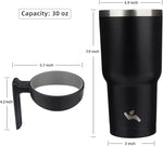 Load image into Gallery viewer, 30 oz Tumbler with Handle and 2 Straw 2 Lid, Insulated Water Bottle Stainless Steel Vacuum Cup Reusable Travel Mug,Black