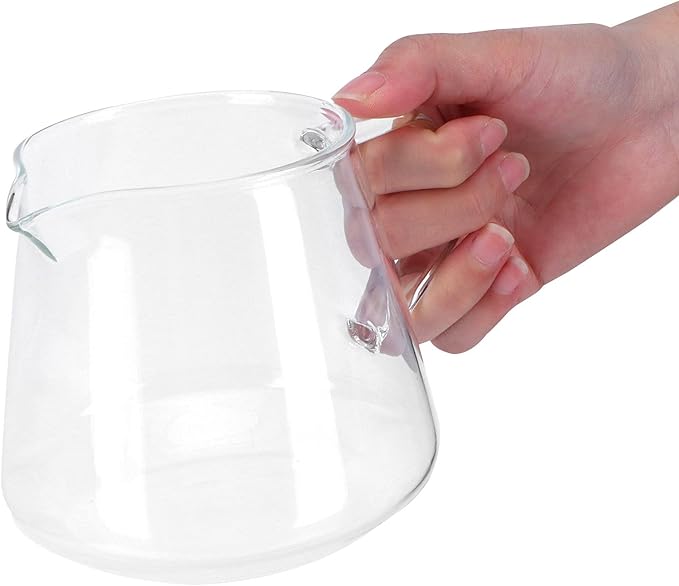 Glass Coffee Pot Server, 13.5oz Glass Coffee Carafe Manual Pour Over Coffee Maker Teapot Clear Water Kettle Pitcher for Brewing Coffee, Milk, Tea (13.5oz/400ml)
