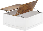 Load image into Gallery viewer, Lift Top Coffee Table with Storage, 31.5" Square White Coffee Table with Large Hidden Storage, Wood Living Room Table Center Table for Living Room Dining Reception Room