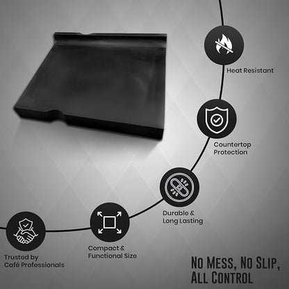 Rattleware Premium Tamping Mat - Non-Slip Espresso Packing Surface, Heatproof, Durable Rubber, Protects Countertops, Kitchen & Coffee Bar Essential (8" x 10")