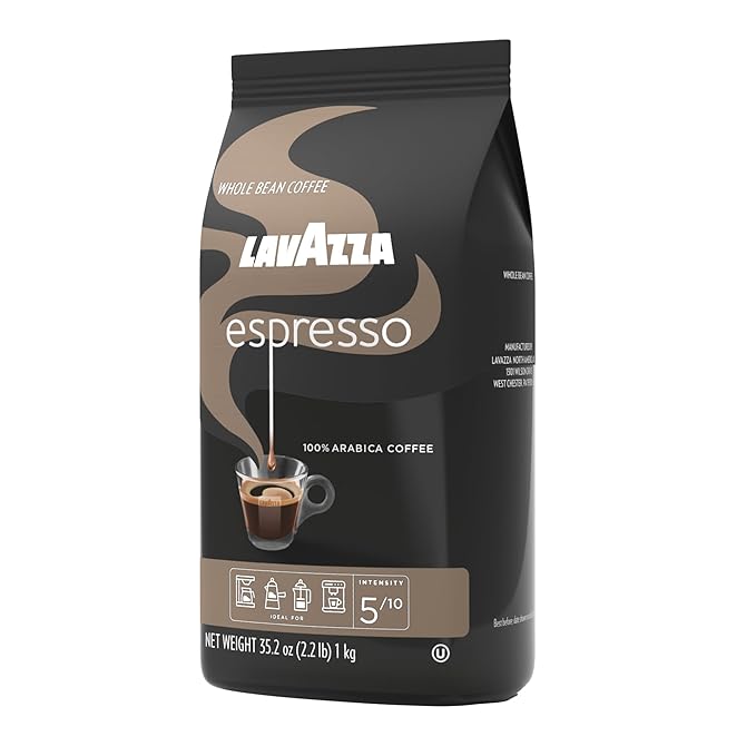 Lavazza Espresso Whole Bean Coffee, Medium Roast, 100% Arabica, 2.2 lb Bag (Pack of 1)
