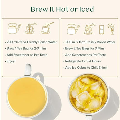 VAHDAM, Vedic Kadha Herbal Tea Bags (100 Ct) Caffeine Free, 100% Real Ingredients - Turmeric, Black Pepper, Amla, Tulsi, Ginger, Cloves | Pure Herbal Tisane - Earthy, Savory | Resealable Ziplock Pouch