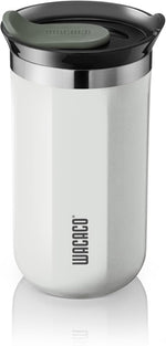 Load image into Gallery viewer, WACACO Octaroma Lungo Vacuum Insulated Coffee Mug, Double-wall Stainless Steel Travel Tumbler With Drinking Lid, 10 fl oz(300ml), Ceramic White