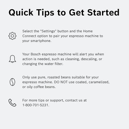 Bosch 800 Series Fully Automatic Espresso and Coffee Machine – 36 Drinks with Coffee World, Cold Brew, Double Cup, Integrated Milk Container, Smart Features, in Stainless Steel TQU60703