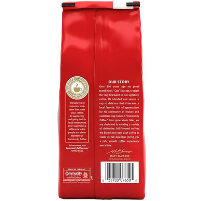Community Coffee Café Special Half-Caff 32 Ounces, Medium Dark Roast Ground Coffee, 32 Ounce Bag (Pack of 2)
