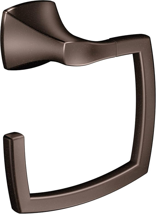Moen YB5186ORB Voss Collection Bathroom Hand Towel Ring, Oil-Rubbed Bronze