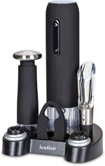Load image into Gallery viewer, Ivation Wine Gift Set – Includes Electric Opener, Aerator, Vacuum Preserver, 2 Stoppers, Foil Cutter &amp; Charging Base