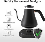 Load image into Gallery viewer, Mecity Electric Kettle Gooseneck Pour Over Kettle ±1℉ Temperature Control Quick Heating Water Boiler for Coffee &amp; Tea &amp; Formula Auto Shut Off Tea Kettle 1200 Watt, 0.8L, Matt Black, Barista Edition