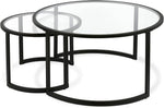Load image into Gallery viewer, Mitera Round Nested Coffee Table in Blackened Bronze