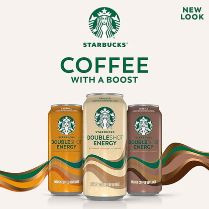 Starbucks Doubleshot Energy Drink Coffee Beverage, Mocha, Iced Coffee, 15 fl oz Cans (12 Pack) (Packaging May Vary)