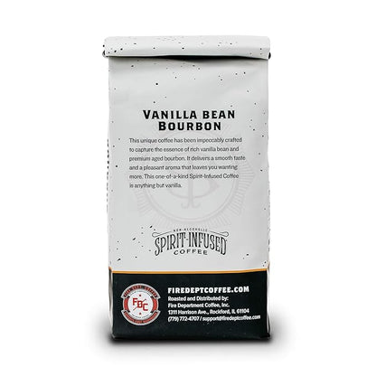 Fire Department Coffee - Vanilla Bourbon Coffee - Gives Back to Firefighters - Vanilla Bean Bourbon Infused Ground - Non-Alcoholic - Roasted in the USA - Veteran Owned (12 oz, Pack of 2)