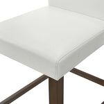 Load image into Gallery viewer, CHITA Counter Height Bar Stools Set of 3, 27" H Seat Height Upholstered Barstools, PU Leather in White