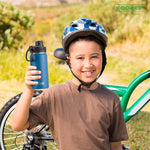 Load image into Gallery viewer, koodee Small Water Bottle 12 oz Stainless Steel Triple Wall Vacuum Insulated Wide Mouth Bottle with Leakproof Spout Lid (Navy)