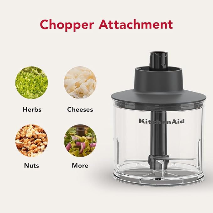 KitchenAid Go Cordless Hand Blender with Accessories - battery included, KHBRV75, Porcelain White