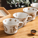 Load image into Gallery viewer, Ceramic Mug 1 pc, 11oz - Vintage Coffee Mug, Pottery Cups for Milk, Latte, Cappuccino, Tea - Porcelain Dishwasher, Microwave Safe Stoneware Gift for Women Men, Brown Leaf