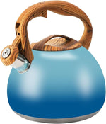 Load image into Gallery viewer, Tea Kettle, 3.2Qt/3Liter Whistling Kettle,Food Grade Cool Handle Tea pot,One-Button Switch, Apply to Various Stovetops, Coffee/Tea (Sky Blue Gradient)
