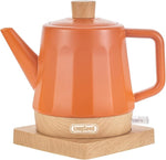 Load image into Gallery viewer, 1.2-Qt Ceramic Electric Kettle Pot, Tea Kettle &amp; Water Boiler with Automatic Shut-Off, Rapid Boil, Boil-Dry Protection, 1000W,Red